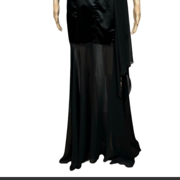 Pinko Asymmetrical Black evening maxi Dress size eur 36 - Picture 13 of 13